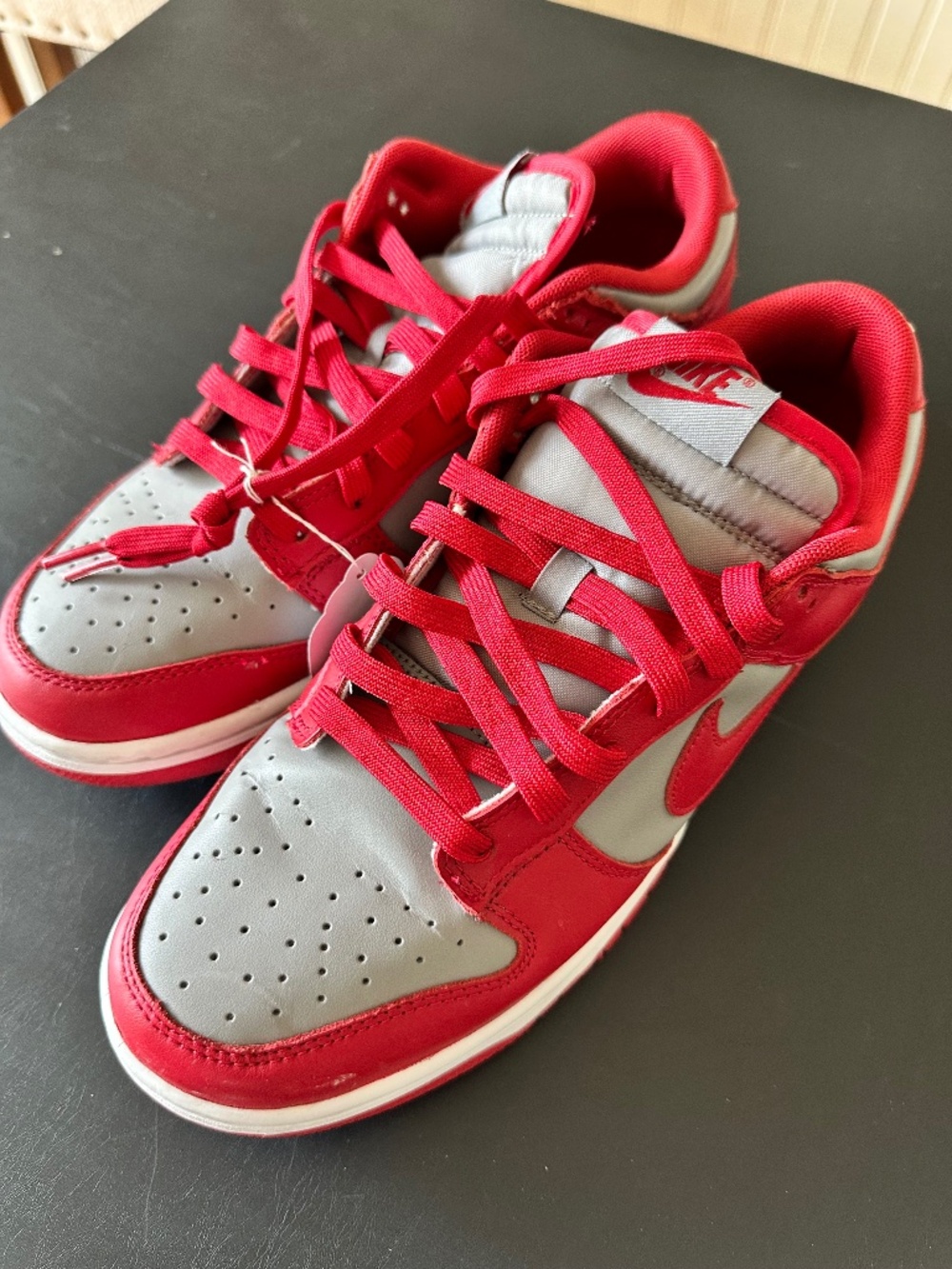 Nike Dunk Low UNLV 2021 DD1391-002 Gray Red Men's Size 10.5 Sneakers Shoes